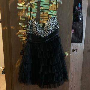Black sparkly busted dress